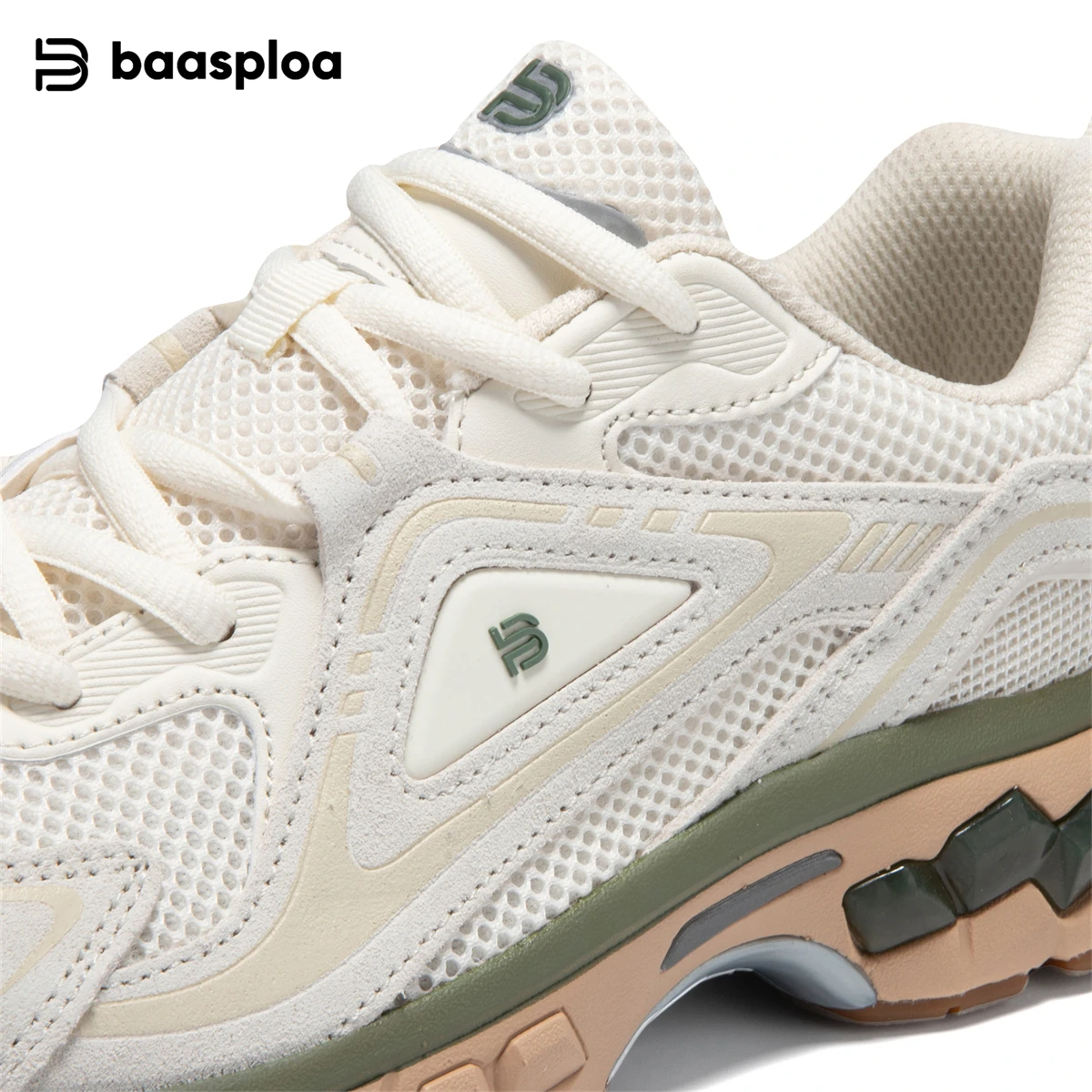 Baasploa Men Sport Shoes Classic Comfort Mesh Breathable Running Shoes Male Non-Slip Casual Sneakers Cushioning Wear Resistant