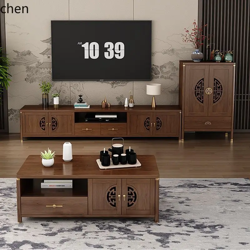 ZML TV Cabinet and Coffee Table  for Living Room and Bedroom, Suitable for Various Sizes of Homes, Integrated Storage TV Cabinet