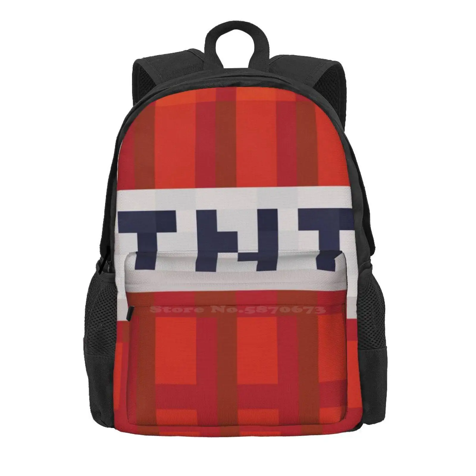 Tnt Block Fashion Travel Laptop School Backpack Bag Tnt Explosion Kids Game Children Mcpc Mcpe