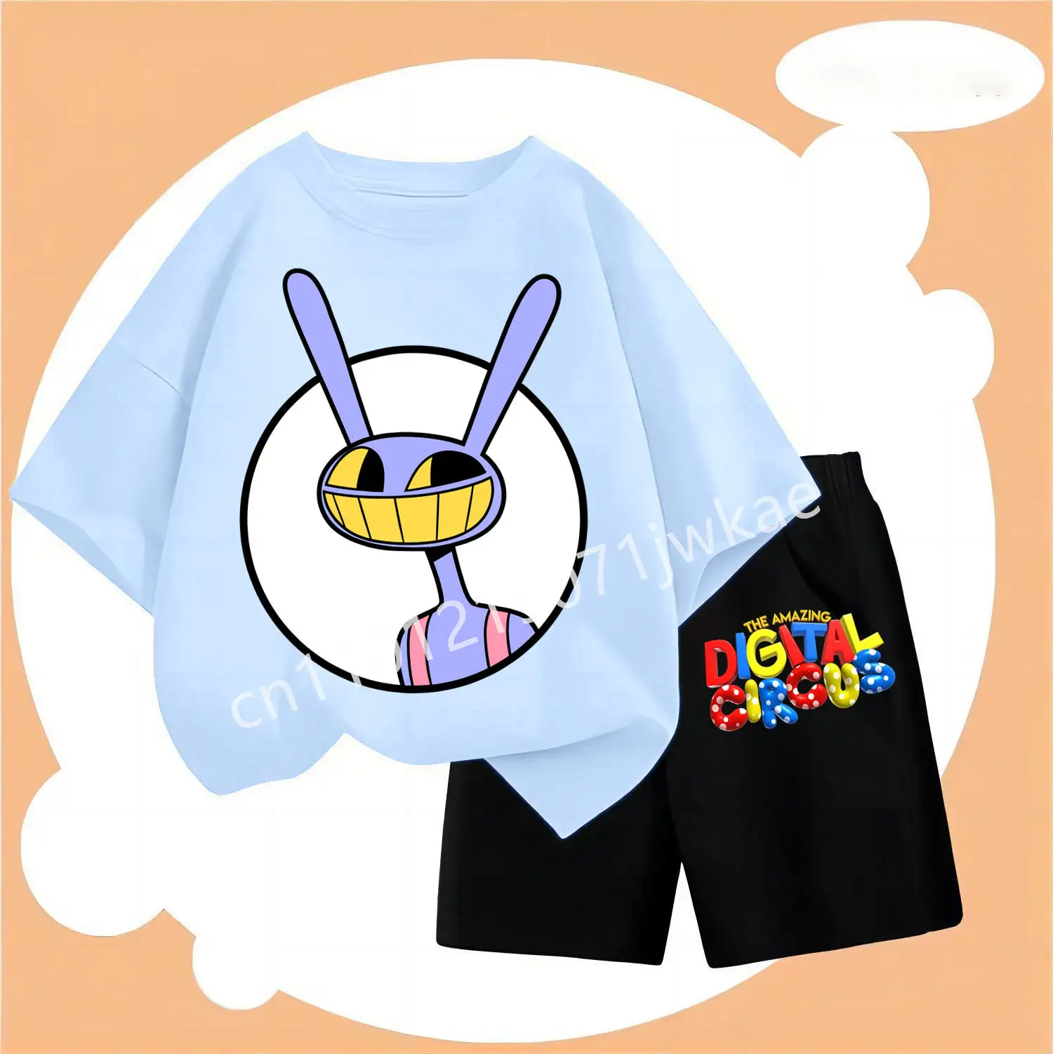 Boys Girls Summer Casual Clothing New The Amazing Digital Circus Children T Shirt Set Anime Cartoon Printed Short Two Piece Suit