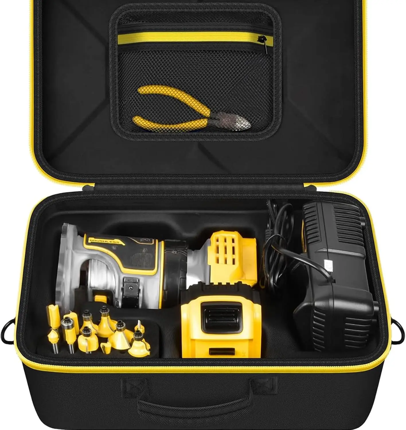 (バッグのみ) DEWALT 20V Max XR コードレスルーター用収納バッグ - DCW600B MtiolHig マキタ木工ツール用 ストラップ付き