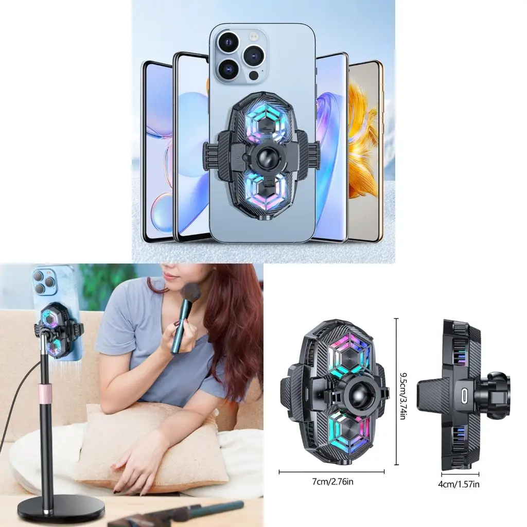17mm Ball Head Mount 1/4in Screw Hole Semiconductor Phone Coolers