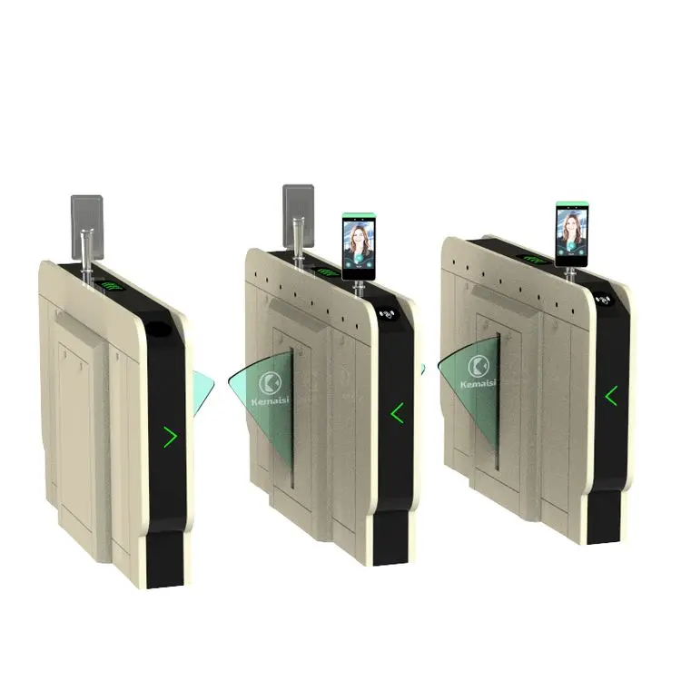 Face System Access Control Flap Barrier Automatic Entrance Security Flap Gate for Gyms Parks Hospitals