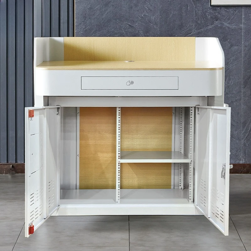 Podio de acero y madera PYH, podio multifuncional para escuelas, podio vertical para profesores, sala de capacitación, control central.