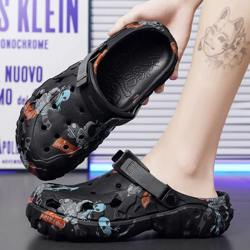Plus Size 46 47 Men's Summer Clogs Sandals Eva Slippers Men Fashion New Flat Sandals Men Women Leisure Slides Men Casual Shoes image 5