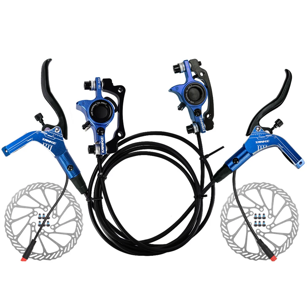 for ebike Hydraulic Disc Brake Set Electric Bicycle Cut Off Brake Lever With for rotor Left Rear/Right Front
