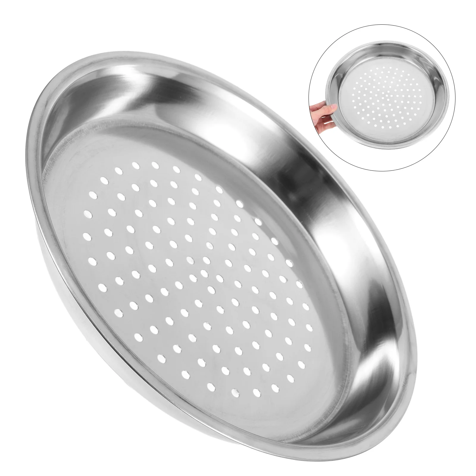 

30Cm Thickened Stainless Steel Steamer Tray Deep Steaming Rack For Dumplings Vegetables Seafood Pot Steamer Insert Wok Basket