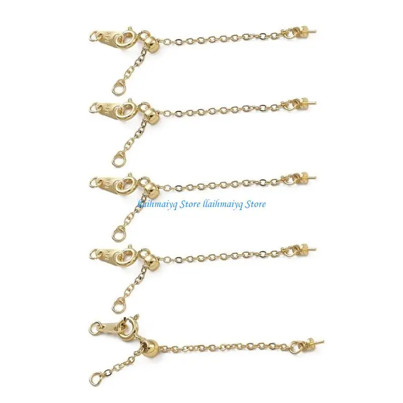 573B Sturdy Brass Chain Extender with Lobster Clasp Accessory for Enhanced Durability