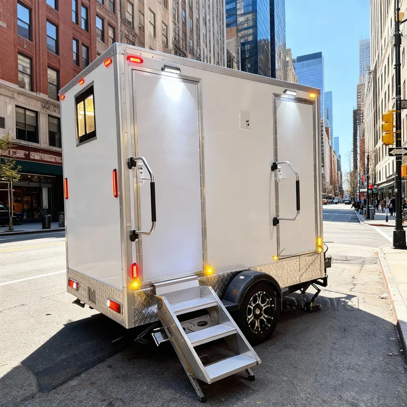 Toilet Portabel Mewah Premium untuk Penggunaan Luar Ruangan, Trailer Toilet Mobile, Harga Toilet Portabel, Kamar Mandi Mobile Portabel yang Dapat Diakses