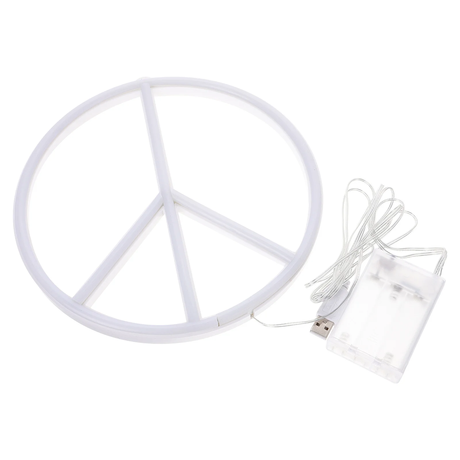 Lámpara de neón con letrero de paz, luz Led de modelado para dormitorio, luz nocturna decorativa, atmósfera interior, luces de neón luminosas de escritorio