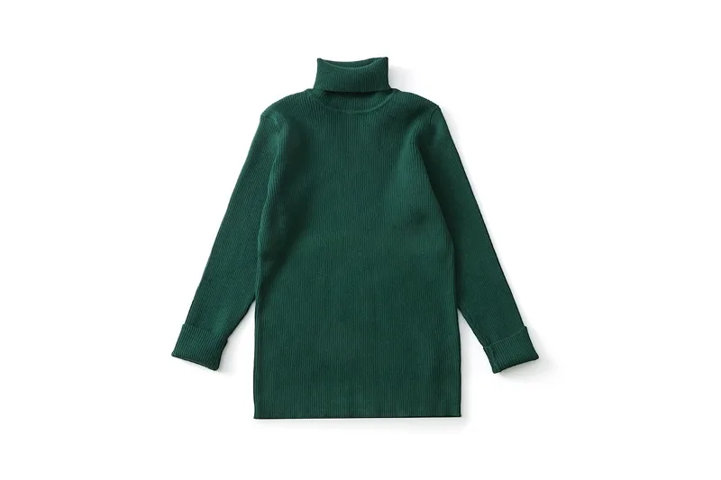 UNITIM Herbst Winter Kinder Mädchen Pullover Säugling Baby Mädchen Bonbonfarben Rollkragenpullover 1-6 Jahre Mädchen Einfache Lässige Strickwaren – Detail 32