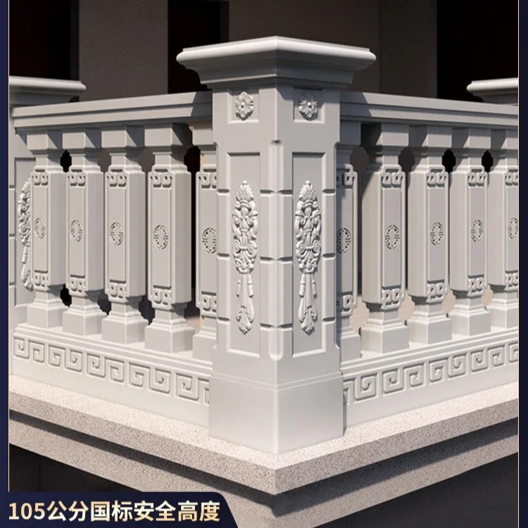Roman column railing mold balcony guardrail vase column cement pillar handrail European-style villa cast-in-place fence model