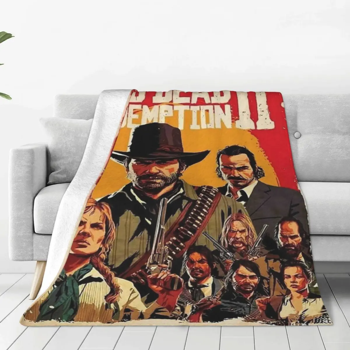 Red Dead Redemptions Blankets Coral Fleece Plush 2024 Game Arthur Morgan Ultra-Soft Throw Blankets for Home Couch Bedroom Quilt