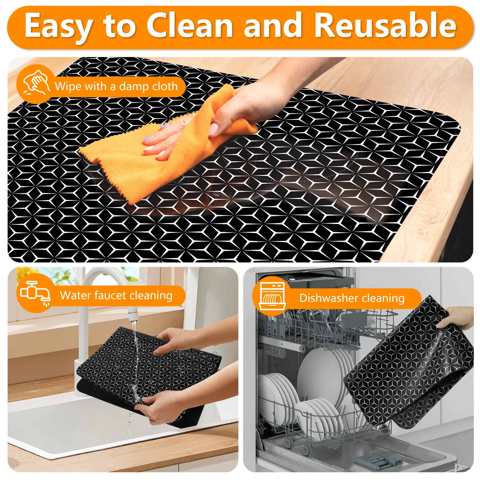 التعريفي كوكتوب حصيرة سيليكون التعريفي طباخ يغطي المطبخ كونترتوب غطاء التعريفي كوكتوب حامي اكسسوارات المطبخ #3