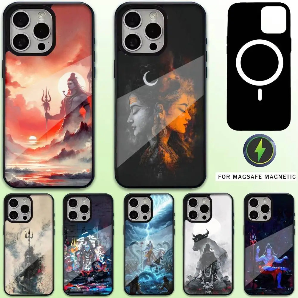 

Lord Shiva Mahadev Of India Phone Case For iPhone17,16,15,14,13,12,11 Plus,Pro Max Magnetic Magsafe Wireless Charging