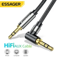 ESSAGER AUX Cable 3.5mm Jack Audio Cable For Speaker Wire Headphone Car 3.5mm Jack Hifi Aux Adapter Cord For Xiaomi Samsung