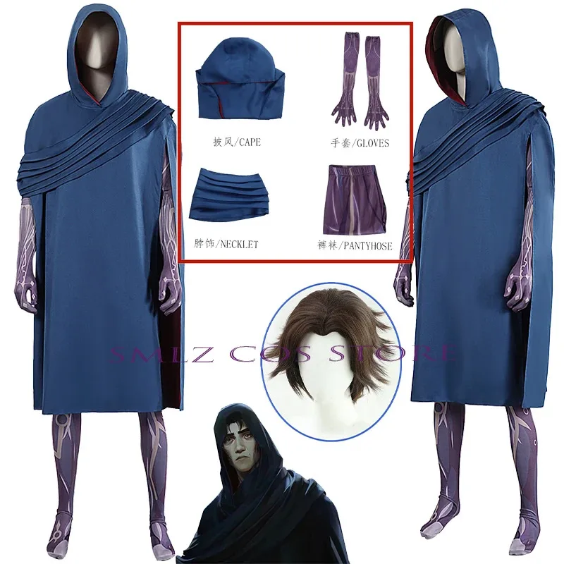 

Виктор Косплей Игра LOL Arcane 2, костюм для мужчин, парик Виктор, плащ с капюшоном, костюм на Хэллоуин, карнавал, вечерние маскировочная одежда для мужчин