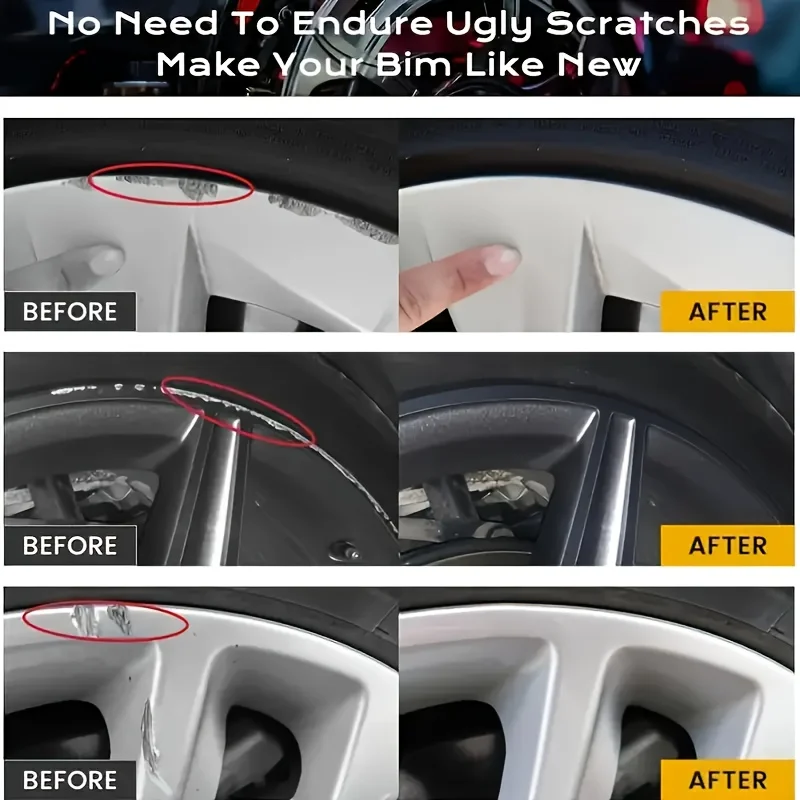 مزيل تلميع وخدوش لإصلاح عجلة Jokjok، تركيبة تثبيت سريعة، مكونات كيميائية تتألق على الفور، آمن لجميع الأسطح المعدنية #3