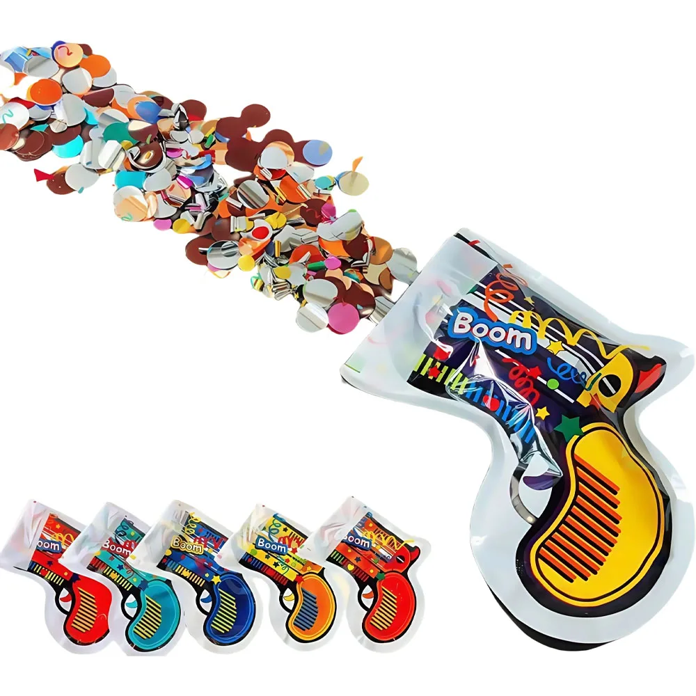 

10pcs Confetti Guns | Handheld Streamer Launcher | Creative Confetti Cannon for Party & Birthday | Atmosphere Decoration Props
