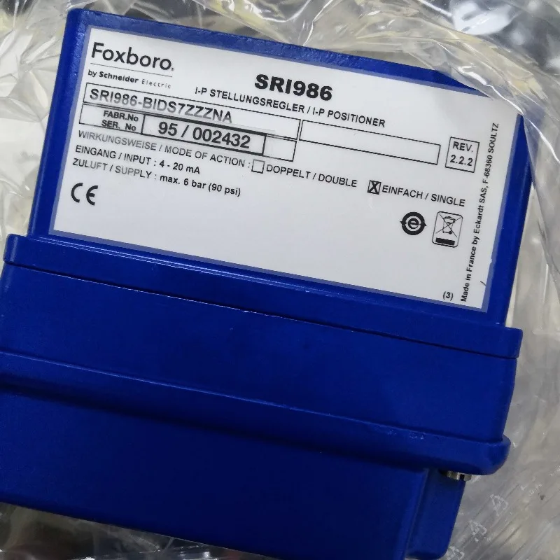 

Французский позиционер клапана Foxboro-ECKARDT SRI986-BIDS7ZZNA
