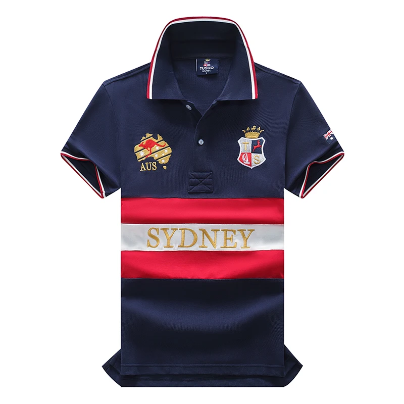 

TS Men's Polos Plus Size 7XL Athletic Collar Golf Polos Short Sleeve Casual Sydney Kangaroo T-Shirts Big & Tall Sizes Available