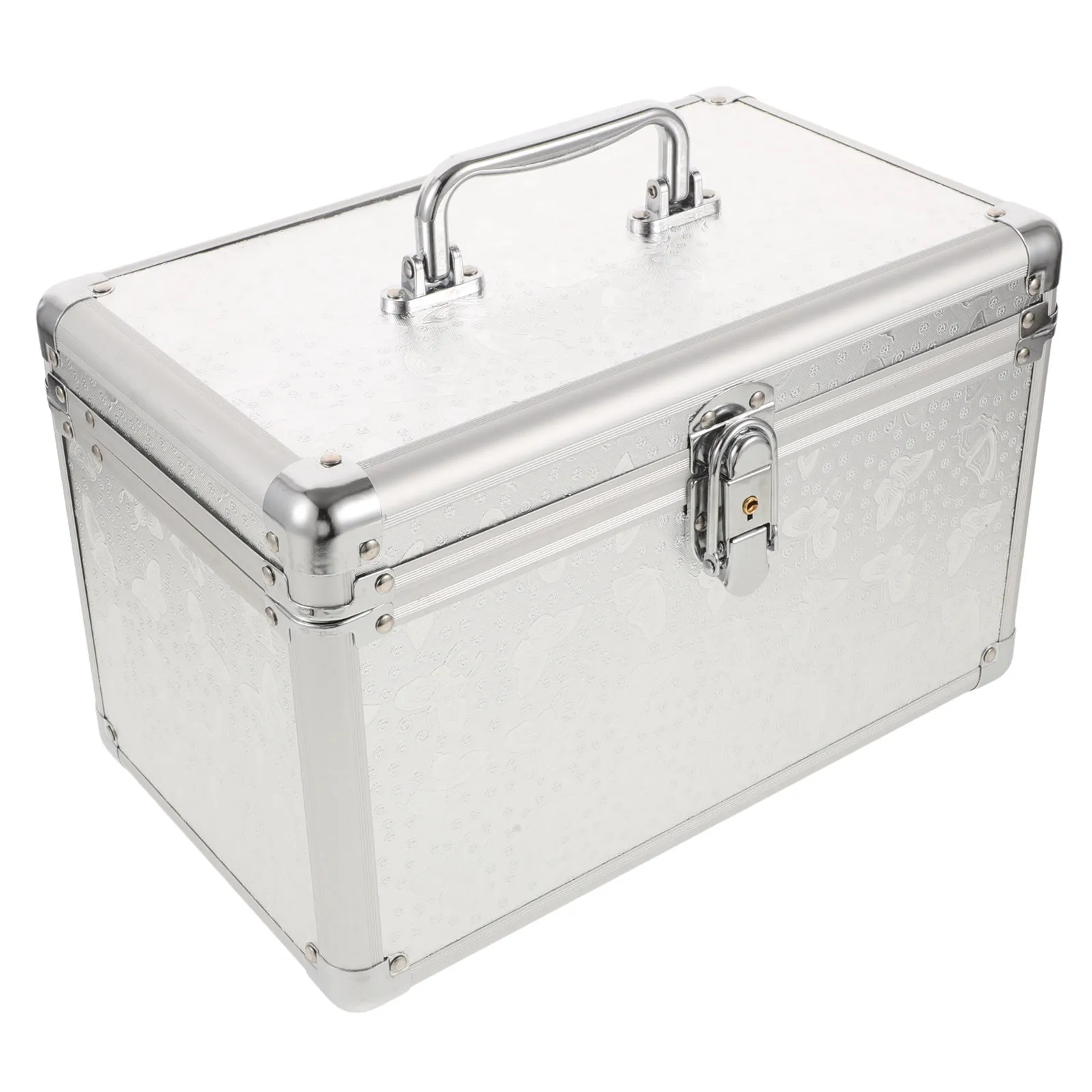 Portable Multifunctional Tool Box Magic Props Storage Organizer Aluminum Alloy Tool Storage Box Handheld Carrying Case Weather