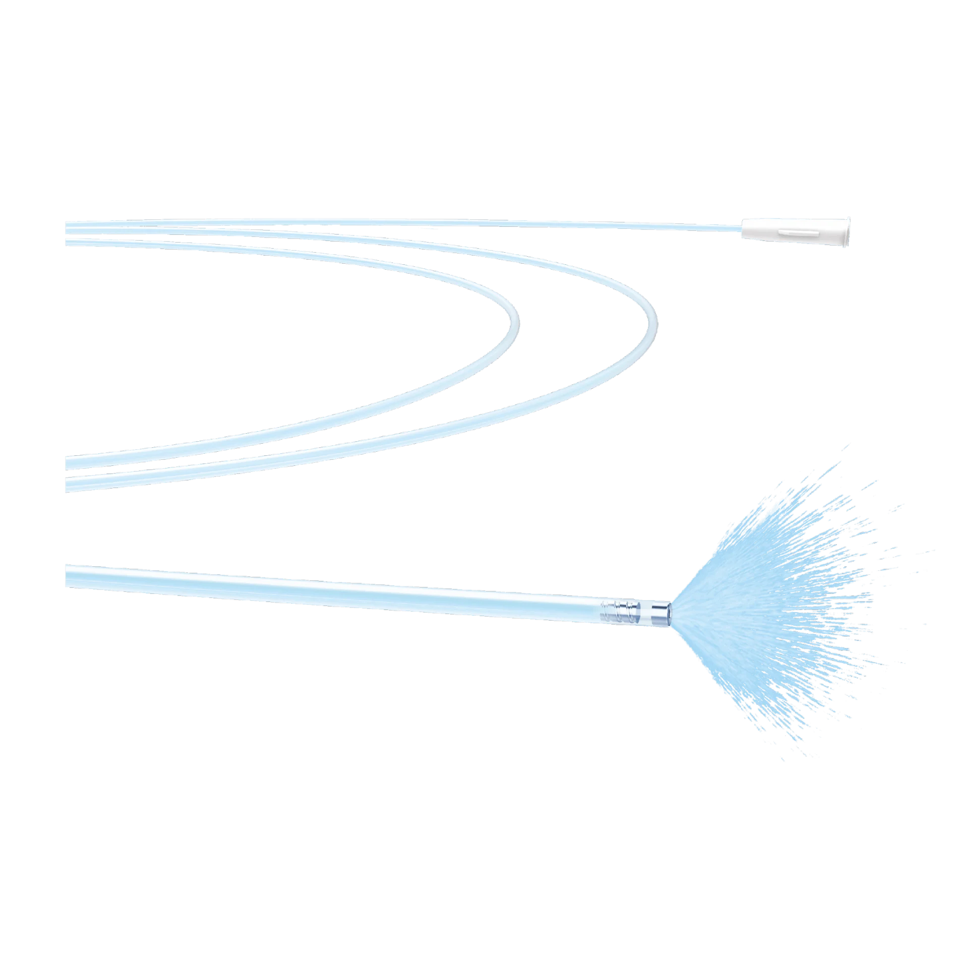 Endoscope Spray Catheter ESC-325 Disposable Accessory with Straight and Mist Spray Nozzle Options