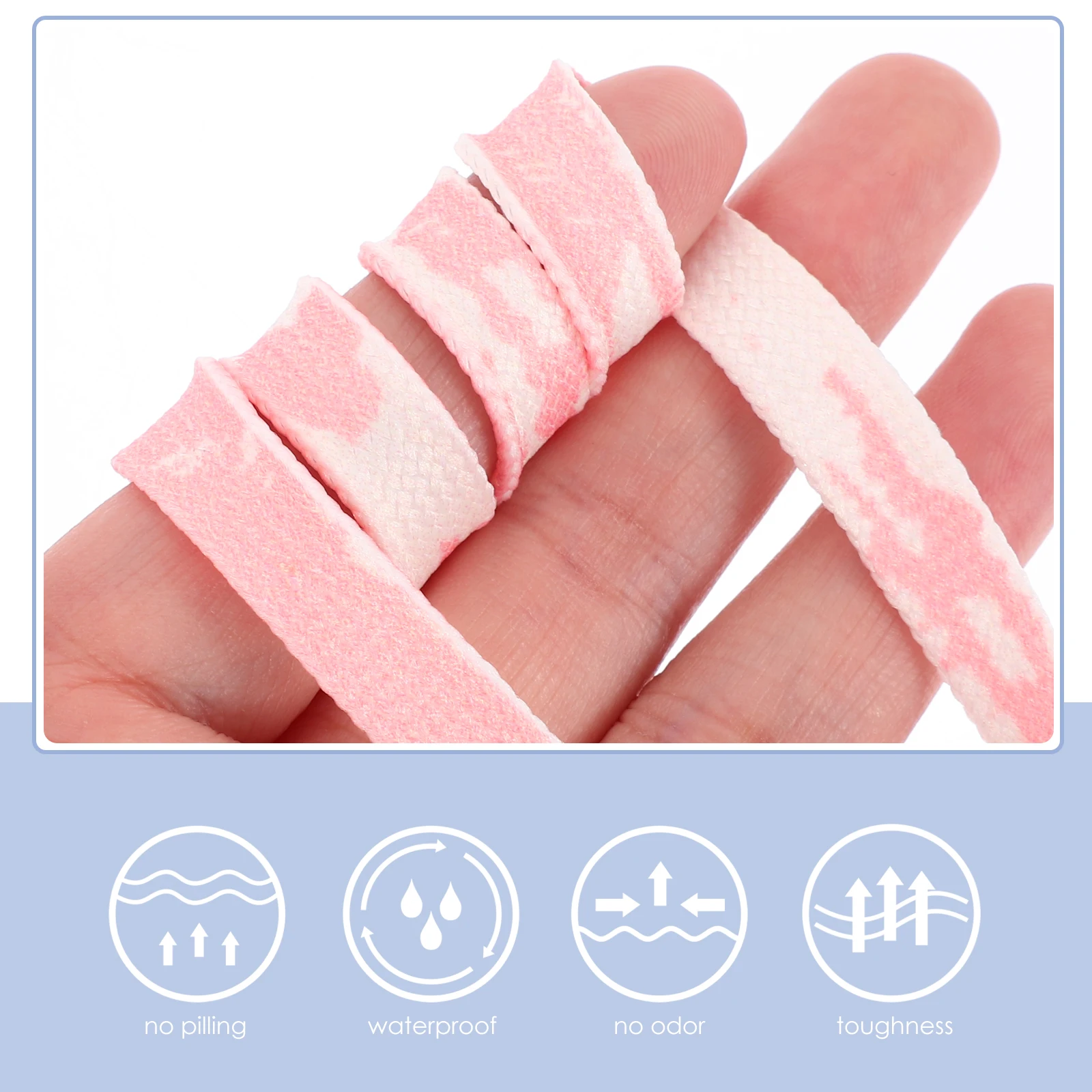 

2Pairs Flat Shoe Shoelaces Decorative Beautiful Appearance Creative Design Wonderful Experience Good Mood Canvas Shoes Shoelace