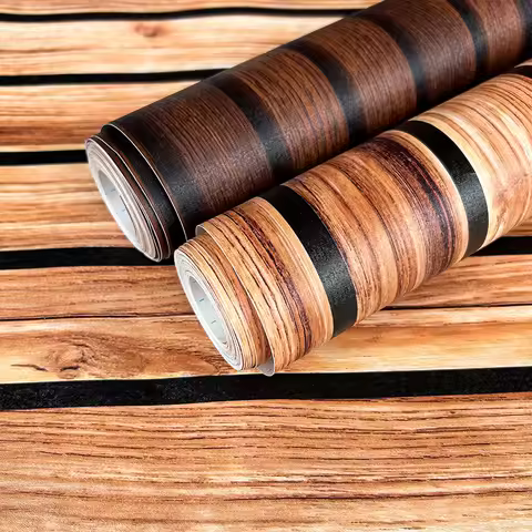 Yellow Coffee Colored Grid Stripe Self-adhesive Wallpaper for Living Room Dining Room TV Decoration Background Wall PVC Sticker