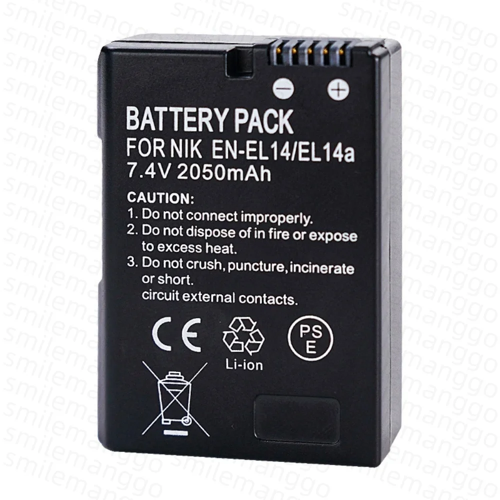 1-10 SZT. Bateria 7.4V EN-EL14 2050mAH Pasuje do aparatów Nikon D3200 D3400 D5100 D5200 D5400 D5600 — zdjęcie produktu 5