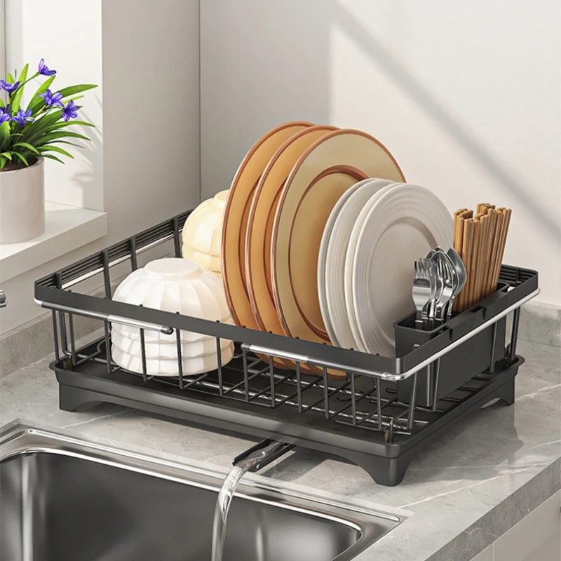 

Firm Sink Drain Basket Retractable Sink Dish Drain Rack Dish Storage Rack Kitchen Fruit and Vegetable Shelf