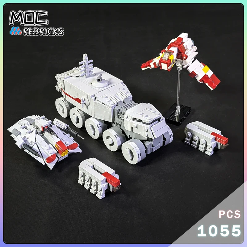 Star Movie Series Modular Tank Bundle Building Blocks Military War Vehicles Model Small Particle Bricks Creative Toy Kids Gift