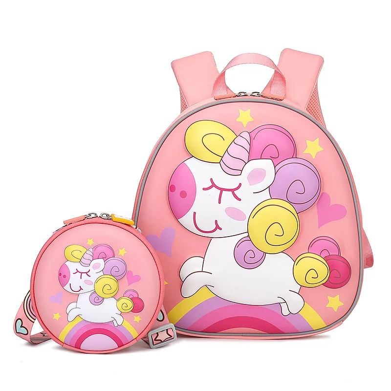 3-6-year-old Children Unicorn Schoolbags 2022 New Boys Girls Anti Lost Little Dinosaur Backpack In Kindergarten