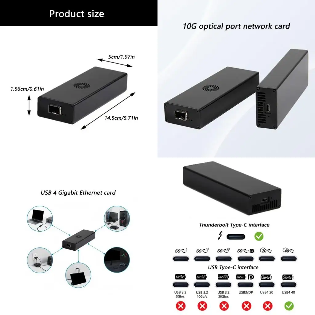 

A52B 10Gbps Networking Adapters SFP+ Fiber Connectivities For Creative Professional