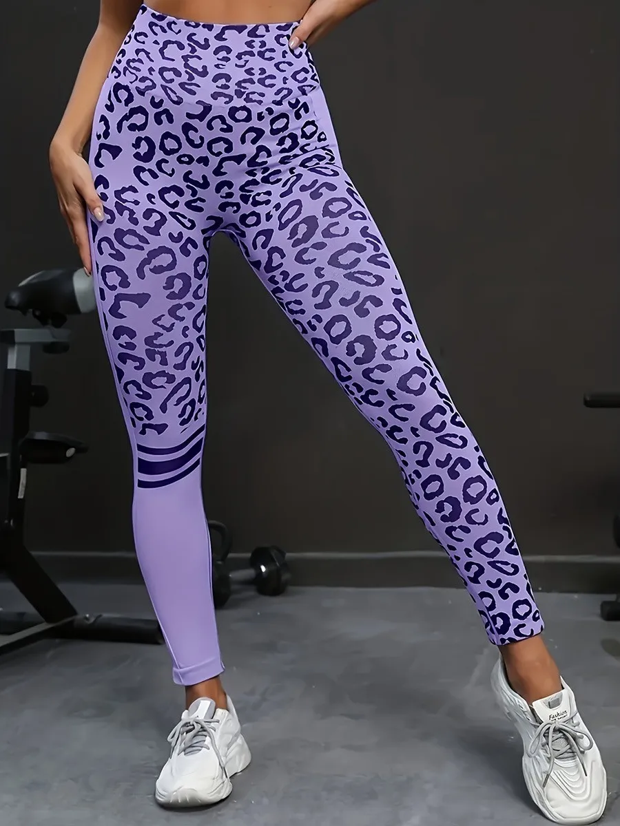 Summer Women's Clothing Seamless High Waist Leggings For Running Yoga Pants Ladies Print Workout Tights Full Length