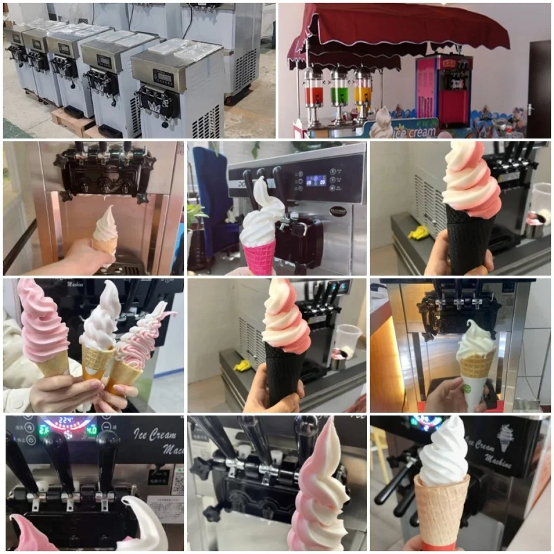 Softy Ice Cream Machine Ice Cream Corn Machine Table Top Roll Ice Cream Machine