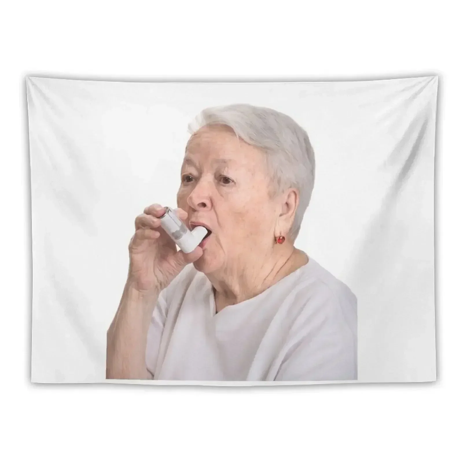 

Grandma Inhaler Meme Tapestry Cute Room Things Bathroom Decor Tapestry