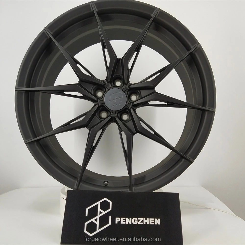 For  Matte Black Five Spokes 18 19 20 21 Inch Forged Alloy Rims Wheels for Mercedes Benz  BMW