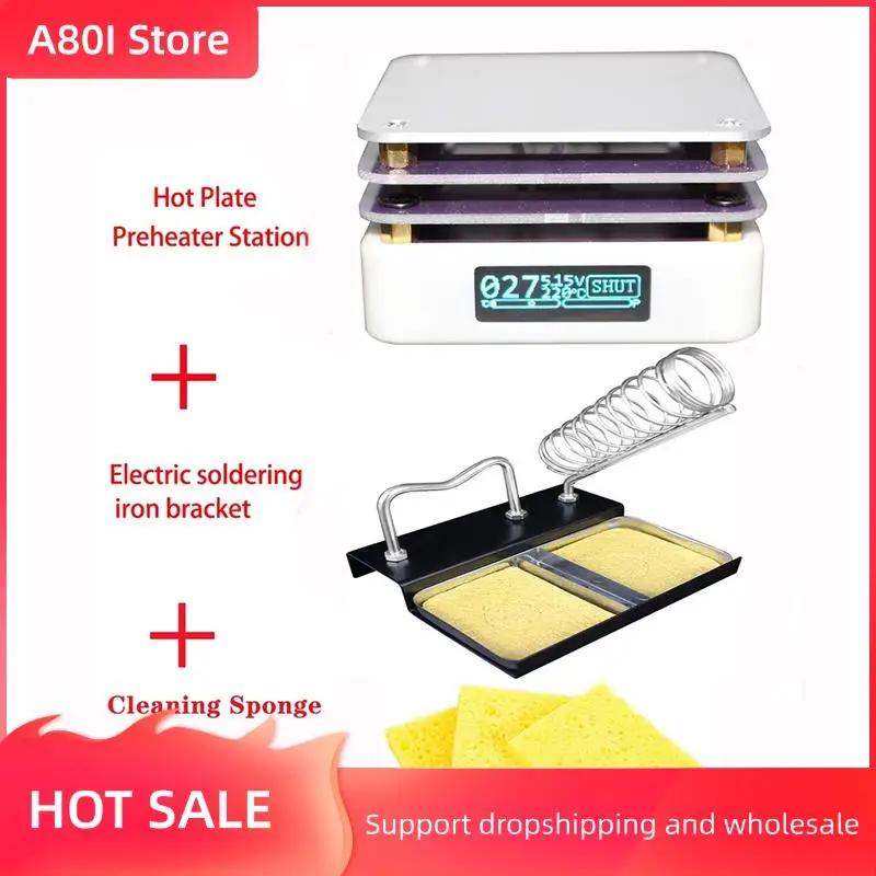 

A80I PD 65W Mini Hot Plate Preheater LED Display PCB Board Soldering Heating Plate Preheating Platform Repair Tools-B Easy To Us