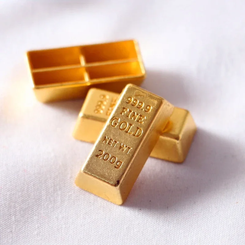 1:12 Dollhouse Gold Bar Miniature Mini Golden Bar Bullion Model Ornaments Doll House Accessories Home Decor Desk Decoration Toys