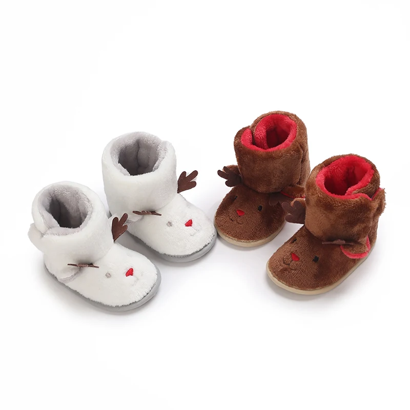 Weihnachten Winter Neue Rollenspiel Niedliche Cartoon Warme Schuhe Baby Stiefel Laufschuhe Winter 0-18 Monate Baby – Detail 2