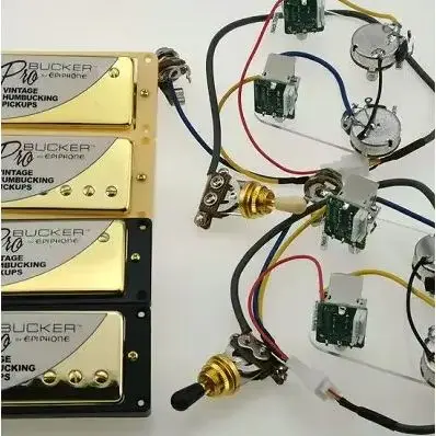 jin-zheng Music Store-Standard Pickups Humbucker Classic Alnico Bucker PRO Guitar Pickups 4C with Wiring Harness