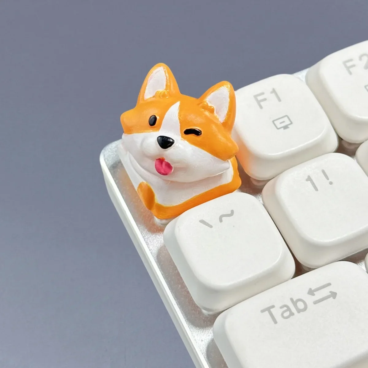 Corgi Keycap Butt Chai Dog Manual Painting Creative Personality Cute 3D Keycaps Mechanical Keyboard Key Cover