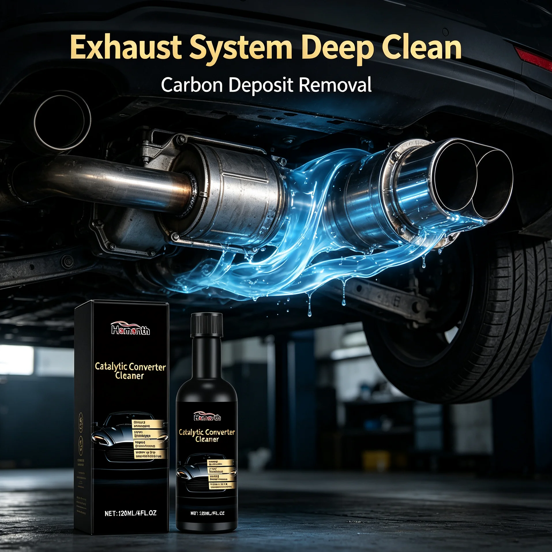 Catalytic Converter Cleaner 120ml Car Engine Carbon Deposit Remover Fuel Additive Clean Oxygen Sensor Purify Exhaust Gas