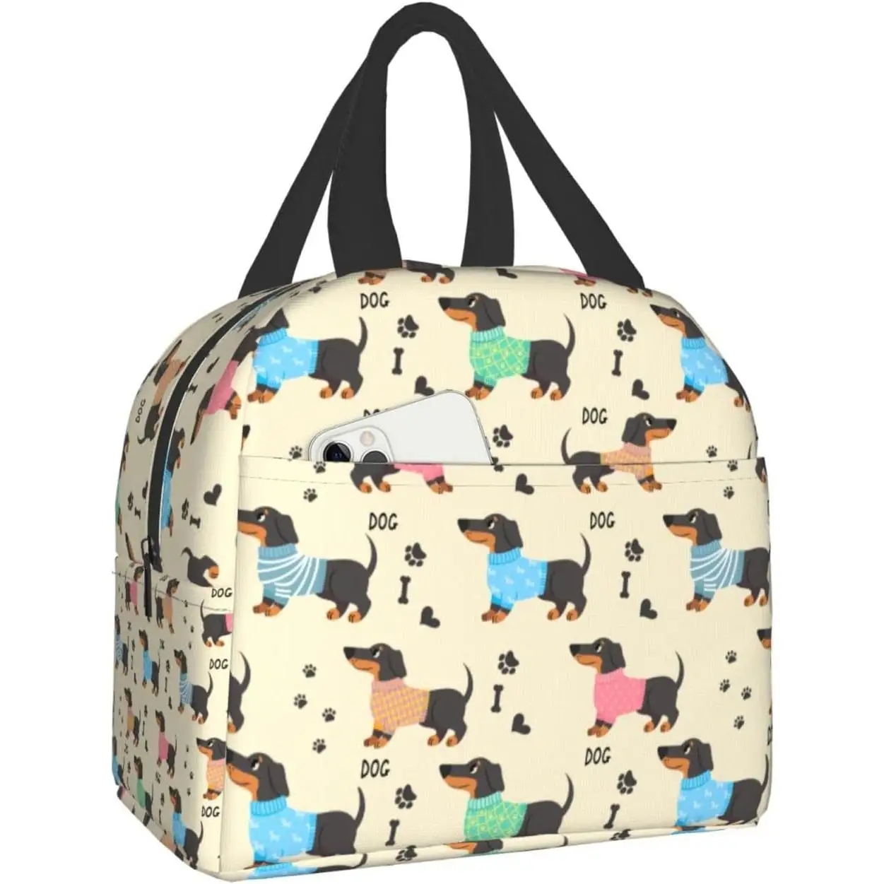 Bag For Women Men Insulated Lunch Box Washable Container Cooler Tote Bag Reusable Lunch Box Lightweight Meal Prep