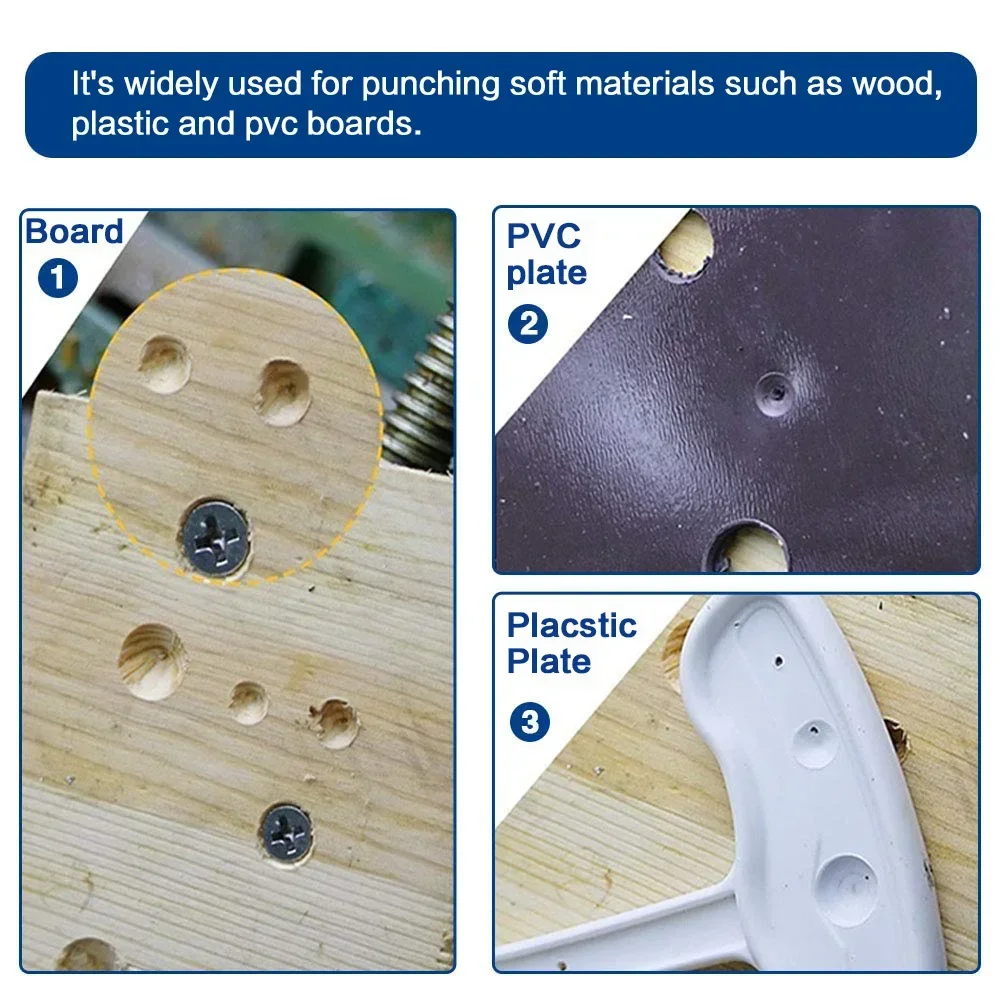 STONEGO 1/6Pcs Hss Countersink Boring Drill Bit Set for Wood Metal Quick Change Drill Bit Tool Hex Chamfer Drill Tool Set