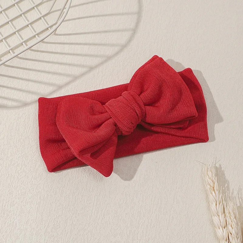 Samt Schleife Baby Mädchen Stirnband Neugeborene weiche breite Turban für Kinder Haarschmuck Kleinkinder große Schleife Headwrap Kopfbedeckung