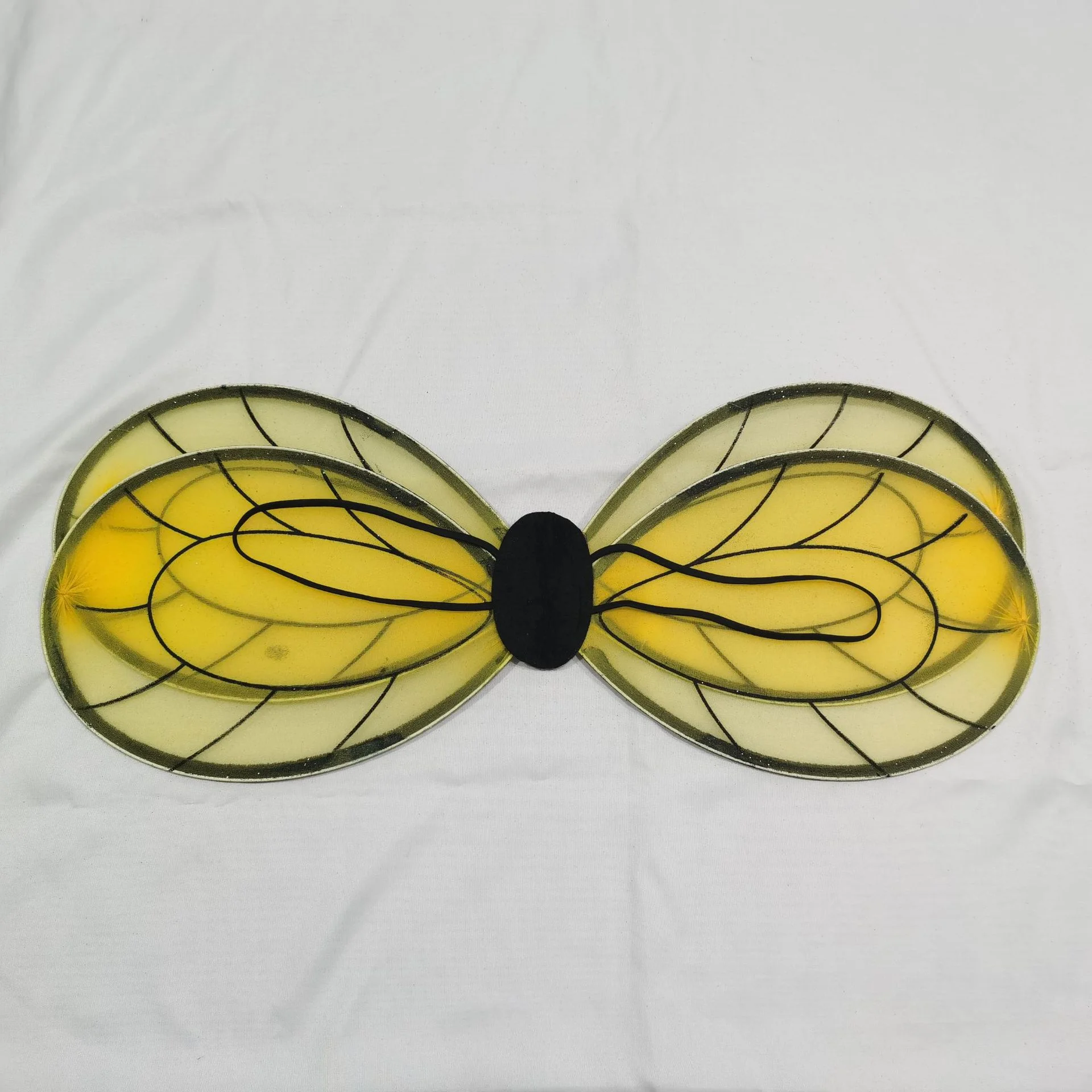 Schwarzes Feenflügel-Performance-Requisiten-Set, einschließlich Bienen- und Schmetterlingsflügeln, geeignet für Partys und Festivals. – Detail 3