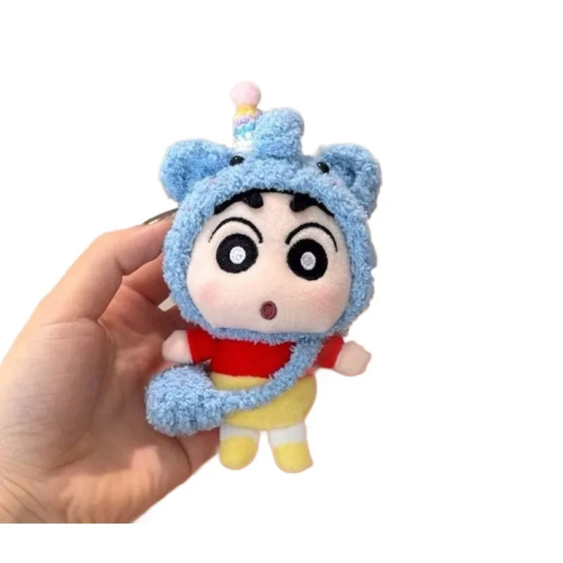 Cute Cartoon Crayon Shinchan Dress Up Plush Doll Pendant for Backpack Keychain Daily Hanging Decor and Fine Collectible Gift