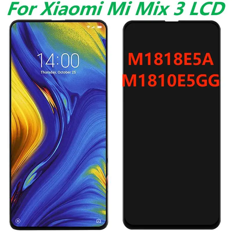 

ЖК-дисплей Super AMOLED с рамкой для Xiaomi Mi Mix3, 6,39 дюйма, Mix 3, M1810E5GG, 4G, M1810E5A, дигитайзер сенсорного экрана в сборе